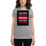 Freight Broker Short Sleeve T-shirt 3 womens fashion fit t shirt heather grey front 605a209ea7c12