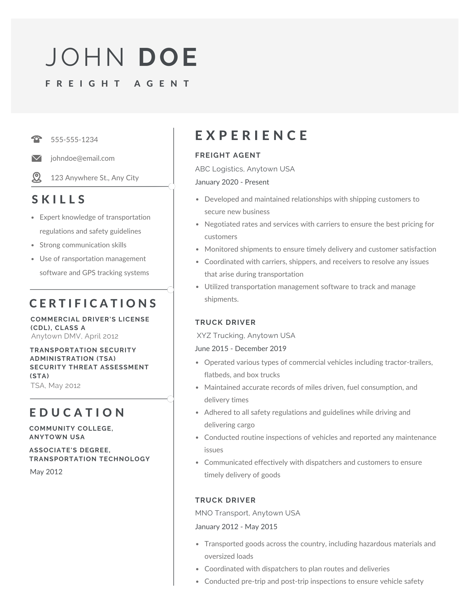 Resume Template (1) Resume Template 1